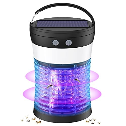 Solar Power Mosquito Insect Killer Trap Lamp USB LED Electric Bug Zapper Camping